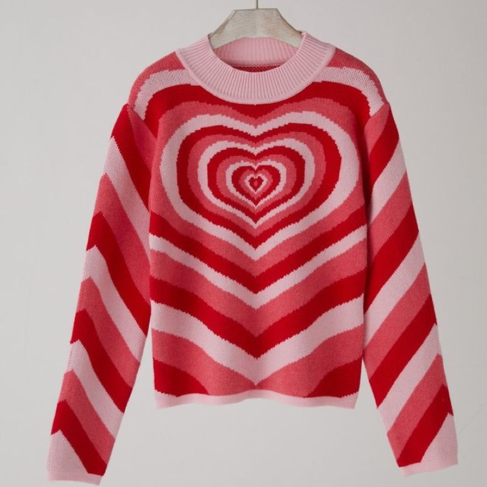 cider y2k inspired heart sweater